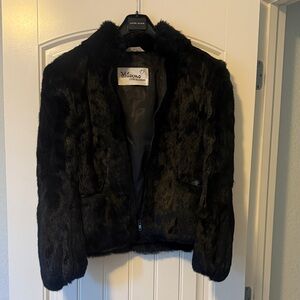 Wilson Black Rabbit Fur Jacket, vintage